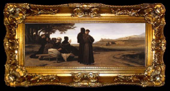 framed  Leon Benouville St.Francis of Assisi, Carrie Dying to Santa Maria degli Angeli, Blesses the City, ta009-2